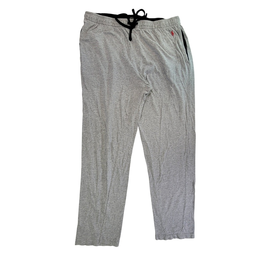 Polo Ralph Lauren Gray Lounge Pants Joggers Logo Size L Sleepwear